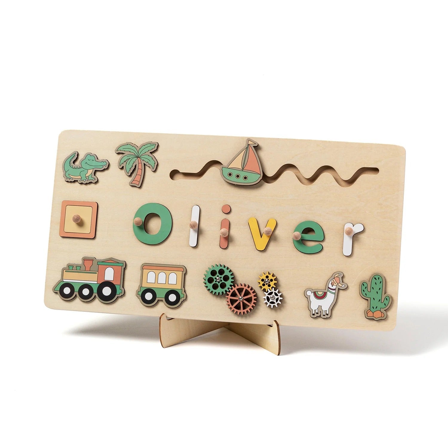 Individuell gestaltetes Holzpuzzle für Kleinkinder