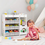 Kinder Spielzeug Aufbewahrungsregal 9 Boxen Weiß Montessori & Spielzeug