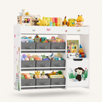 Kinder Spielzeug Aufbewahrungsregal 9 Boxen Weiß Montessori & Spielzeug