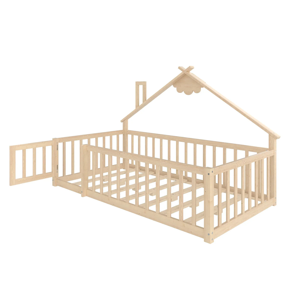 Bettboden aus naturbelassenem Kiefernholz 90x190 Lilla Kids