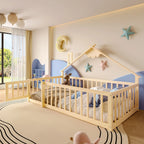 Bettboden aus naturbelassenem Kiefernholz 90x190 Lilla Kids