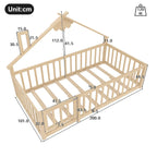 Bettboden aus naturbelassenem Kiefernholz 90x190 Lilla Kids