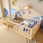 Bettboden aus naturbelassenem Kiefernholz 90x190 Lilla Kids