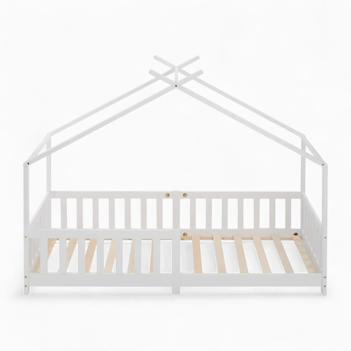 Weißes Holzbett in Hüttendesign für Kinder Tilda Kids