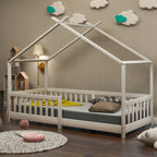 Weißes Holzbett in Hüttendesign für Kinder Tilda Kids