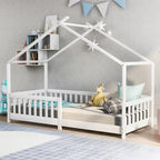Weißes Holzbett in Hüttendesign für Kinder Tilda Kids