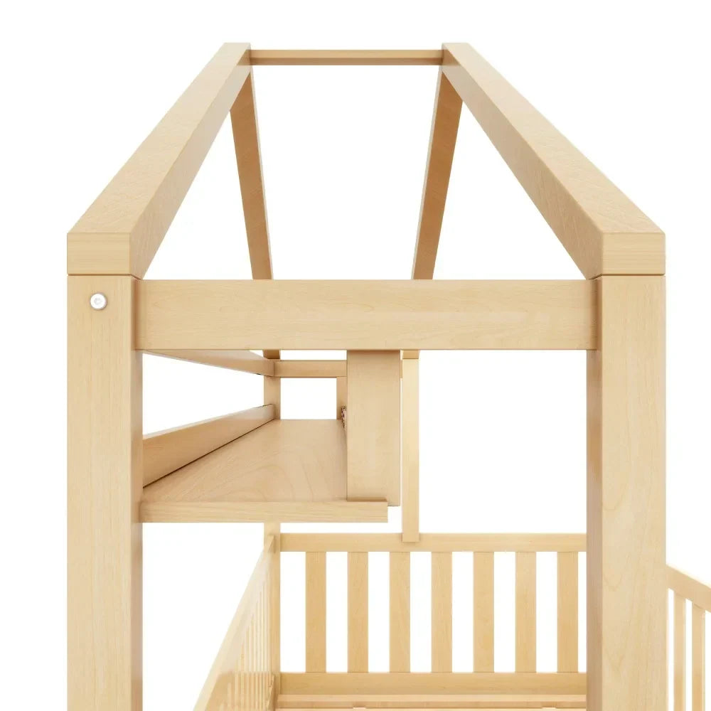 Kinderbett aus naturbelassenem Kiefernholz mit Schublade 90x200 Lilla Kids