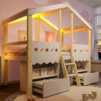 Kinderbett Hütte mit integriertem Stauraum Tilda Kids