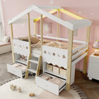 Kinderbett Hütte mit integriertem Stauraum Tilda Kids