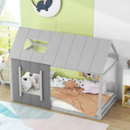 Kinderbett Holzhütte Grau Tilda Kids