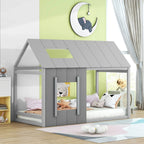 Kinderbett Holzhütte Grau Tilda Kids