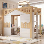 Hochbett, anpassbar, mit Fenstern 90x200 Lilla Kids