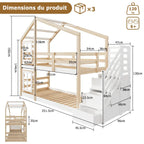 Etagenbett mit Rutsche und Treppe 90x190 Lilla Kids