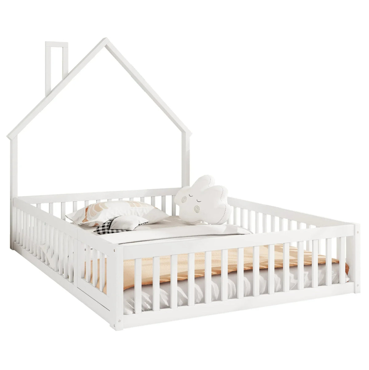 Gepolstertes Kinderbett in Kaminform 140x200 Lilla Kids