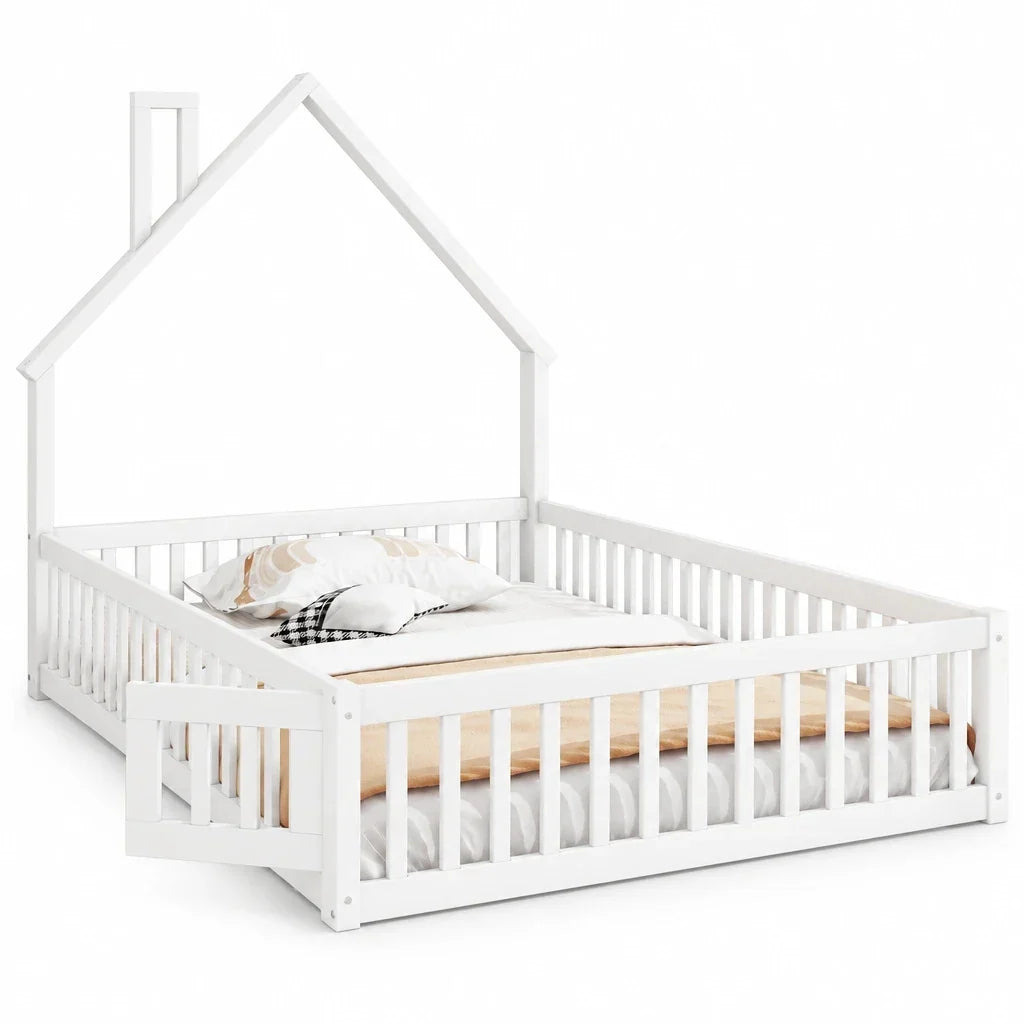 Gepolstertes Kinderbett in Kaminform 140x200 Lilla Kids