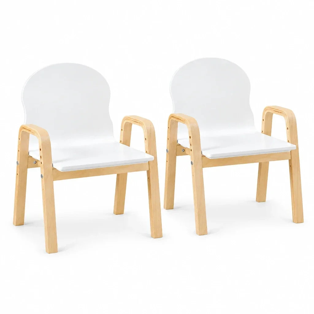 Set aus 2 verstellbaren Kinderstühlen mit Armlehnen Lilla Kids