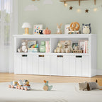 Kinder-Spielzeugmöbel mit 4 Rollbehältern 120cm Lilla Kids