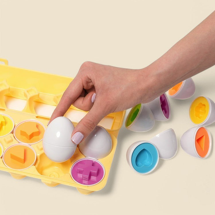 Montessori-Eier in geometrischen Formen