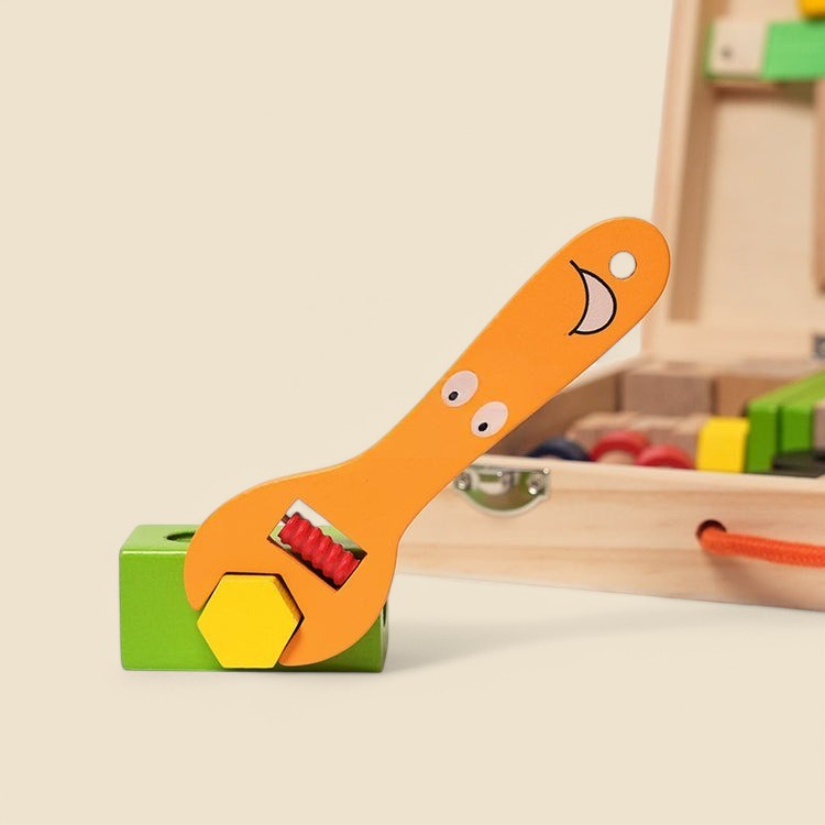 Montessori-Werkzeugkasten aus Holz