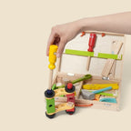 Montessori-Werkzeugkasten aus Holz