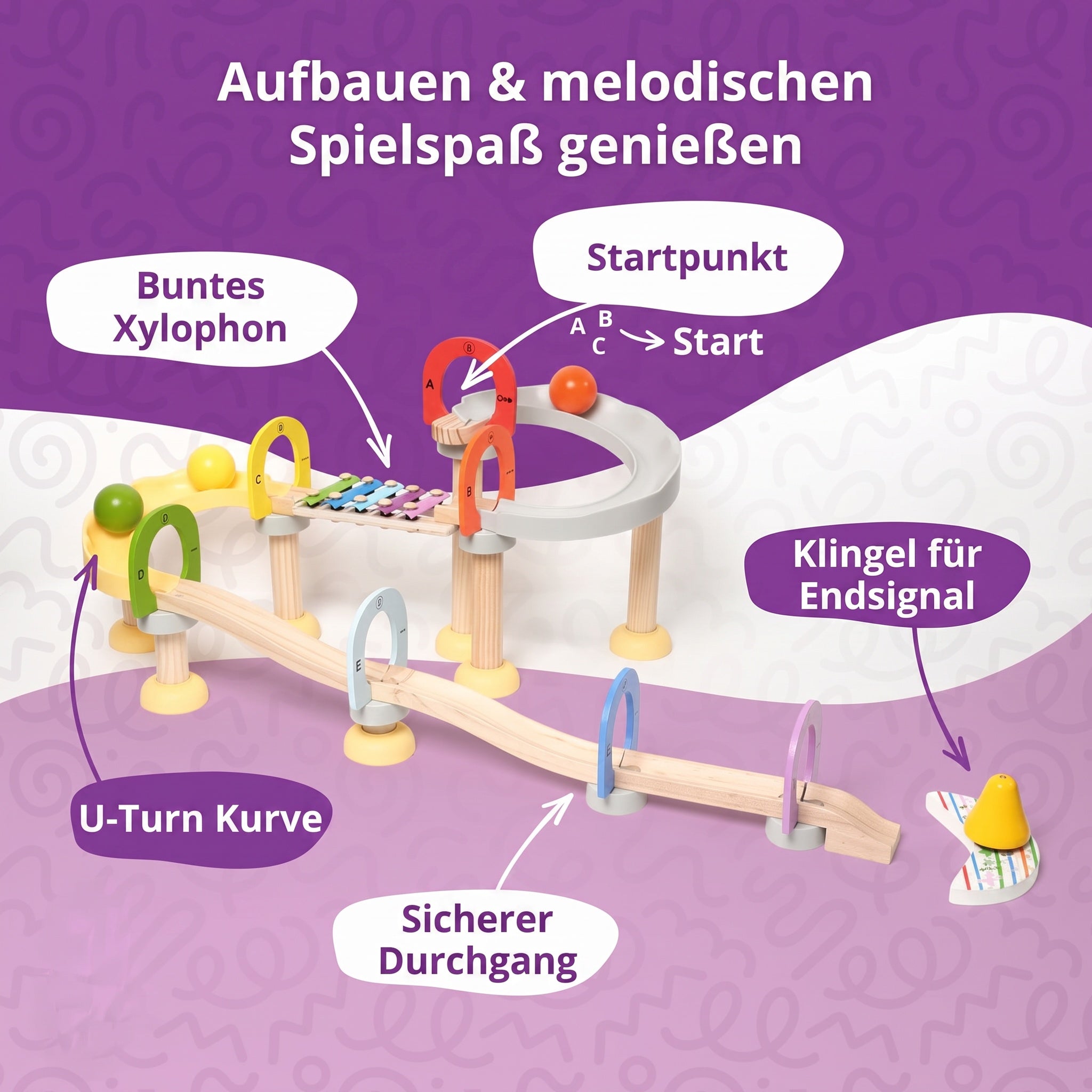 Montessori-Musik-Kugelbahn