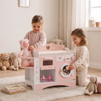 6-in-1-Wickeltisch aus Holz für Montessori-Puppenbabys