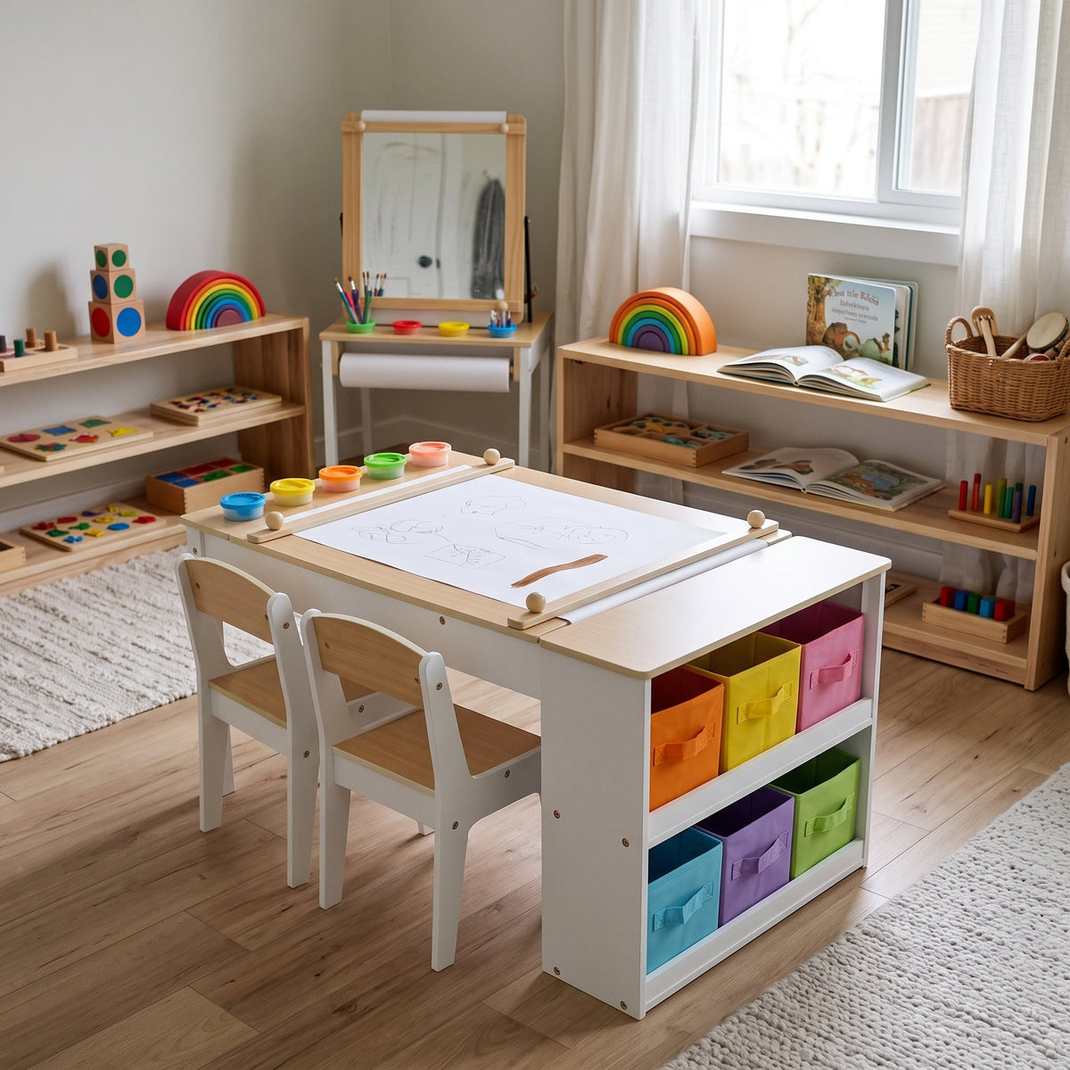 Montessori-Aktivitäten-Tisch