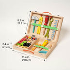Montessori-Werkzeugkasten aus Holz