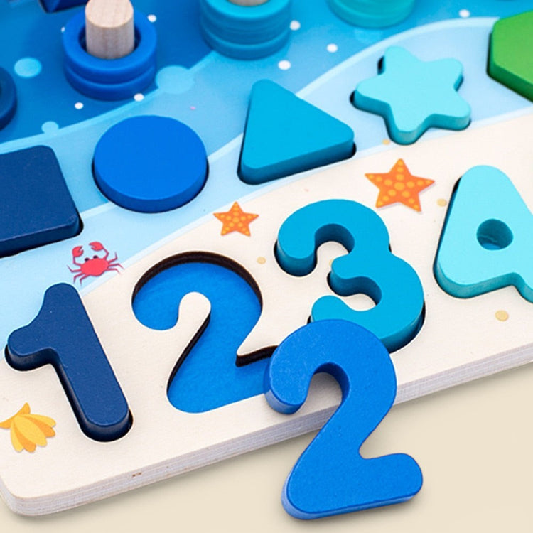 Montessori-Spiel: Angeln und Formen