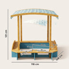 Montessori-Sandkasten mit Dach